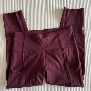 Lululemon | Fast and Free High-Rise Crop 19" | Size 4 | Eggplant